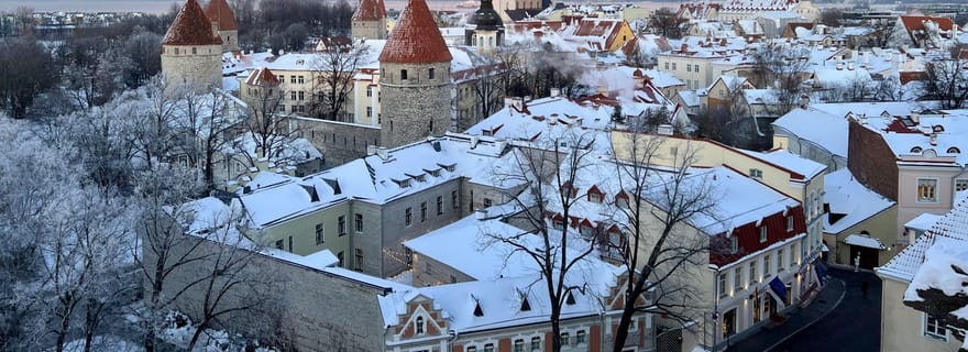 Visite à pied guidée de la vieille ville de Tallinn en hiver