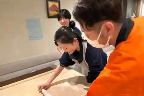 Japanese buckwheat noodle making experience in Sapporo,japan