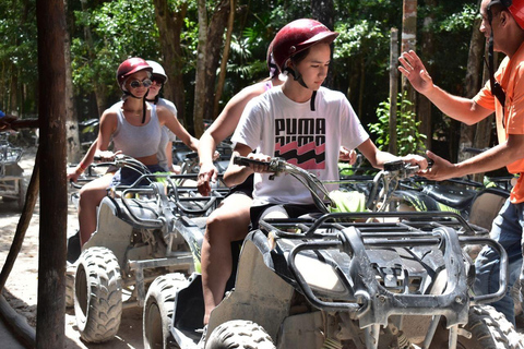 Cancun: Wycieczka przygodowa z konno, Cenote, ATV, ZiplinesWspólny transport ATV z Tulum