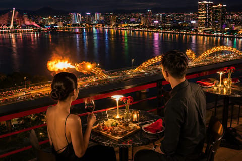Da Nang: Panoramic Rooftop Dinner & Dragon Bridge Fire Show - Image 2