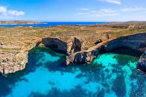 Desde Mellieħa: Crucero de medio día con las lagunas Azul y de Cristal