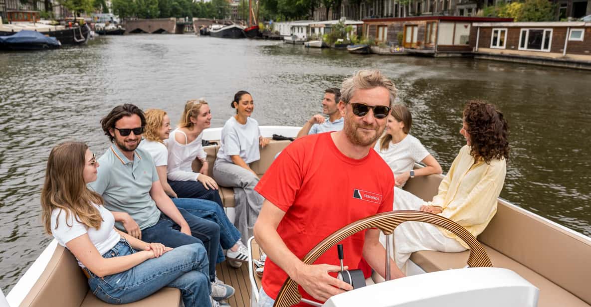Impressie van Amsterdam: open boot grachtenrondvaart (met gratis Spritz-optie)