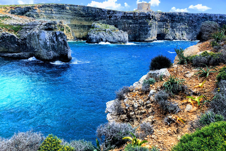 From Mellieha: Three Bay Cruise including the Blue Lagoon