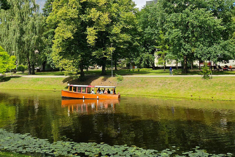 Riga: Canal and River Cruise with Old Town Transfer & Drink Boat Evening Tour with Old Riga Transfer & Welcome Drink