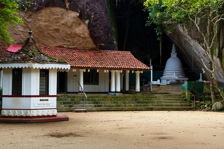 From Colombo: Cave Temples, Jungle Trek & Waterfall Swim