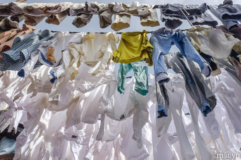 Dhobi Ghat Laundry and Dharavi Slum Tour with Local Train