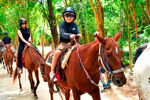Horseback Riding & ATV Adventure with Ziplines & Cenote Horseback Riding & ATV Single