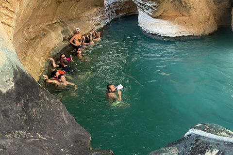 Shared Wadi Shab Trek, Swim, Cave, Beach & Sinkhole Tour