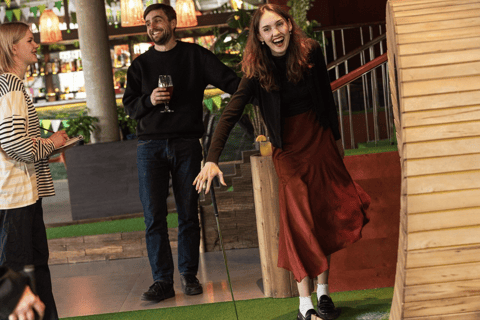 Riga: Swings Mini Golf Entry Ticket near Freedom Monument