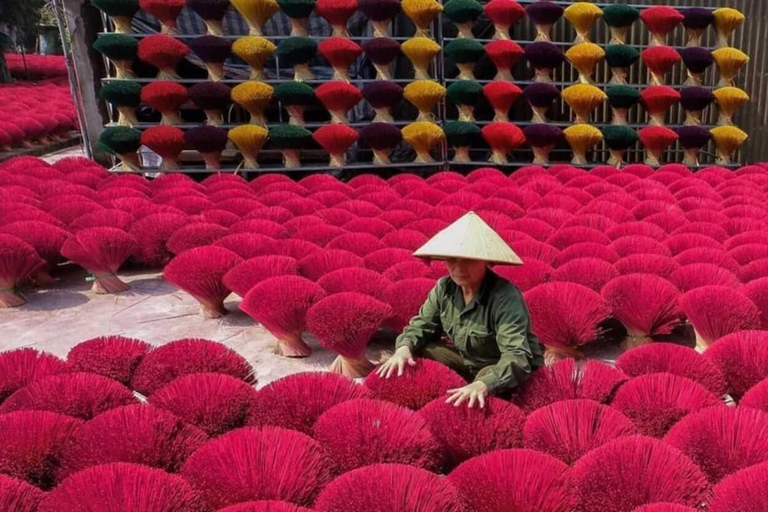 Vanuit Ha Noi: Conische hoed en wierook producerende dorpen tourHele dag: Wierook, Hoeden Maken &amp; Lak Kunst Tour in kleine groep