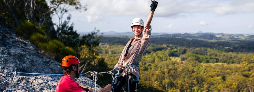Noosa : descente en rappel au coucher du soleil