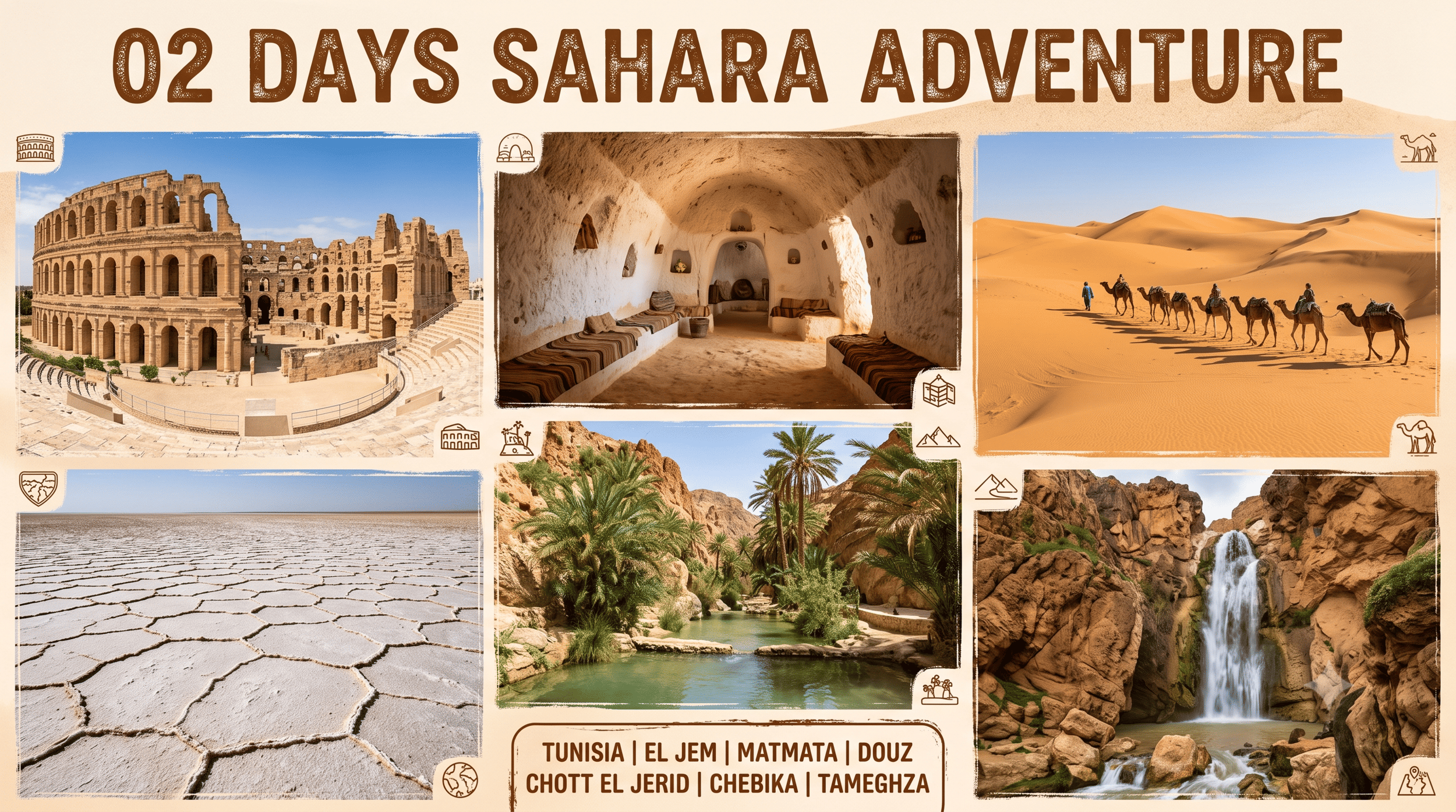Ab Tunis/Hammamet: 2-tägige Sahara-Tour mit Übernachtung im Camp