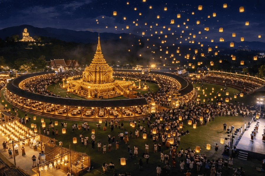 Lanna Laternenfest 2026 in Chiang Mai-Lamphun (offiziell). Foto: GetYourGuide