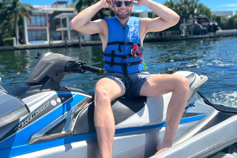 Miami: Aventura en moto acuática con paseo en barco de cortesía