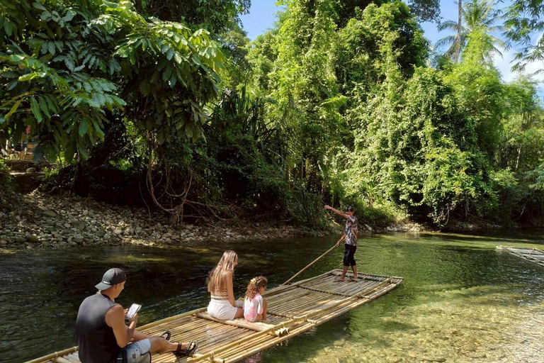 Khaolak: Half Day Bamboo Rafting, Temple & Waterfall Tour