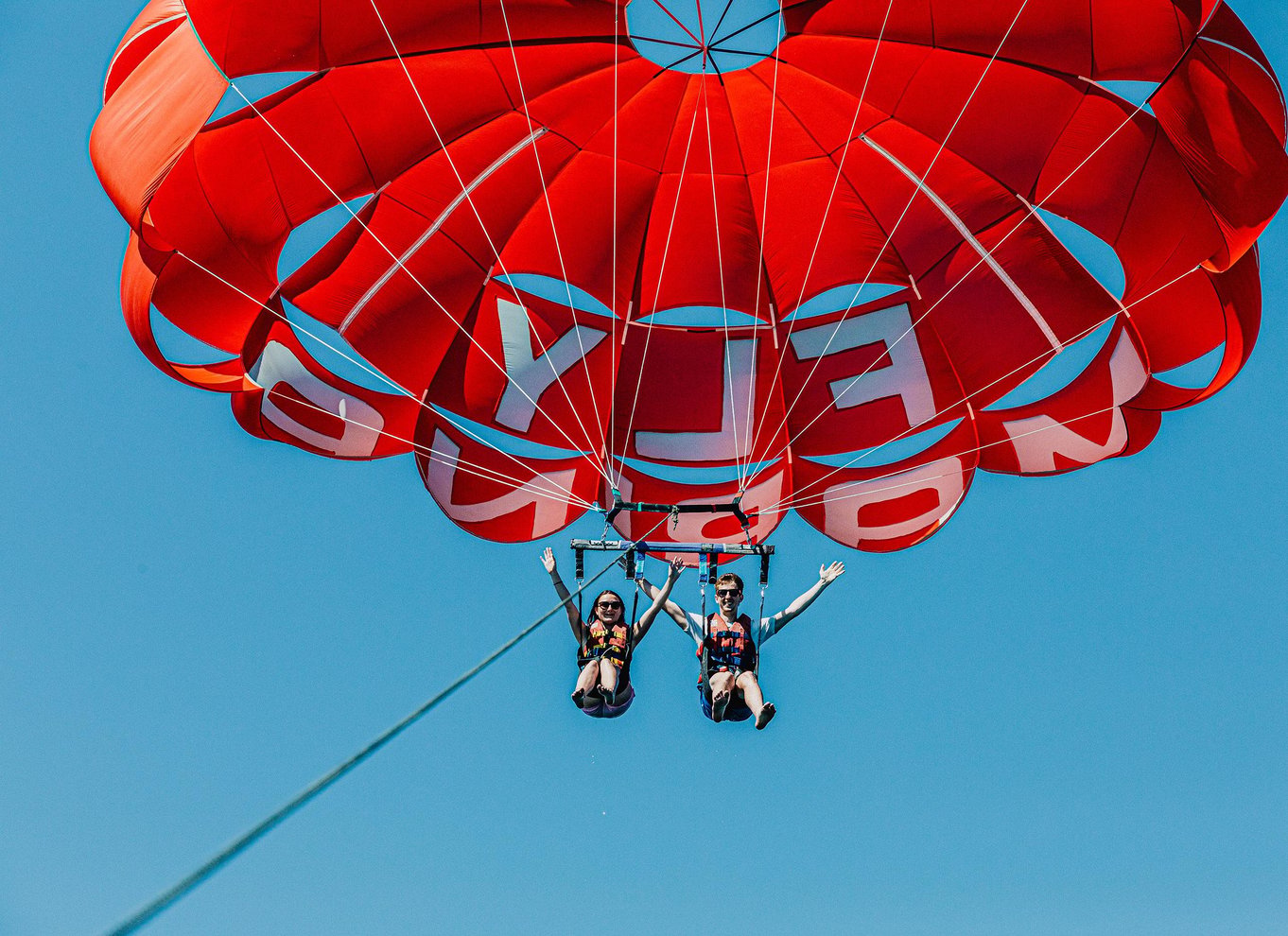 Albufeira: Enkelt-, dobbelt- eller tredobbelt parasailing-tur