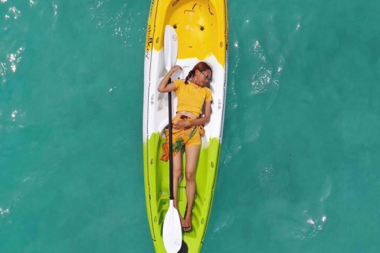 Muscat: Al Qurum Beach Sunset Kayaking Experience sunset kayak guided tour with snorkeling