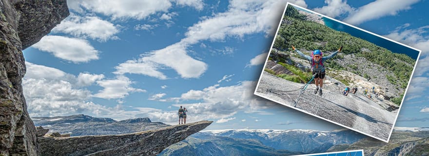 Odda : Aventure d'une journée complète à Trolltunga : Via Ferrata et Échelle du Ciel