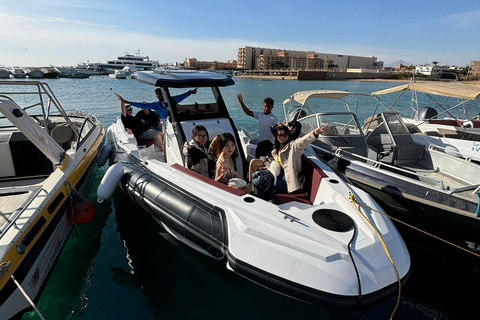 Hurghada : Excursion en bateau rapide à Turtle Bay avec plongée en apnée