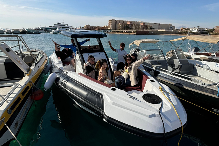 Hurghada : Excursion en bateau rapide à Turtle Bay avec plongée en apnée
