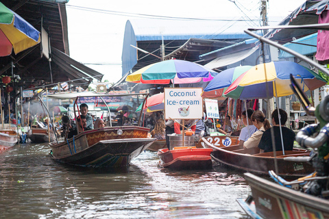 Bangkok : Premium Damnoen Saduak &amp; Railway Market By Food BusSiam Kempinski Hotel Lieu de rendez-vous