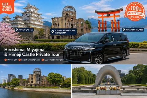 Osaka/Kyoto Hiroshima, Miyajima & Himeji Castle Private Tour