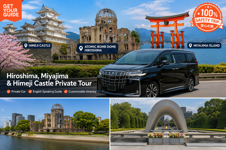 Osaka/Kyoto Hiroshima, Miyajima & Himeji Castle Private Tour