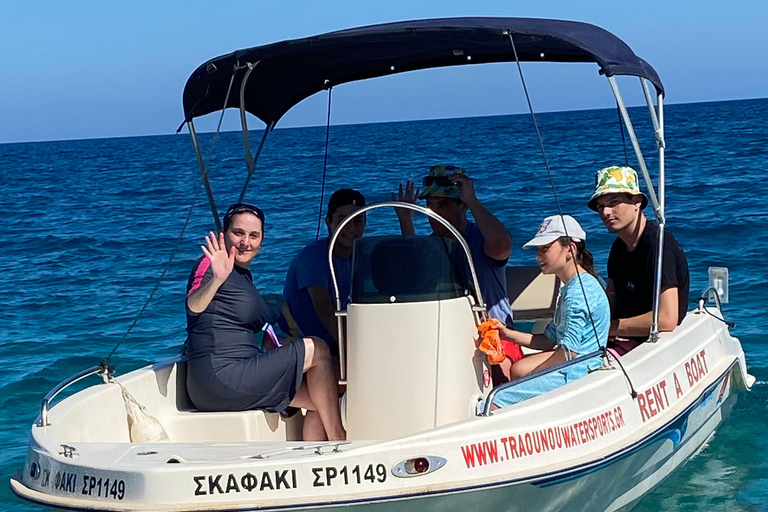 Traganou Beach: Small Boat Rental without License2 hours