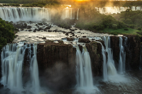 Iguazu Falls: Argentina and Brazil Sunset on the Same Day