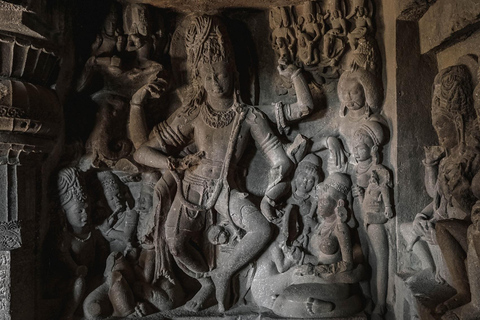 Eine Tagestour zu Ajanta &amp; Ellora von Aurangabad aus mit Führung