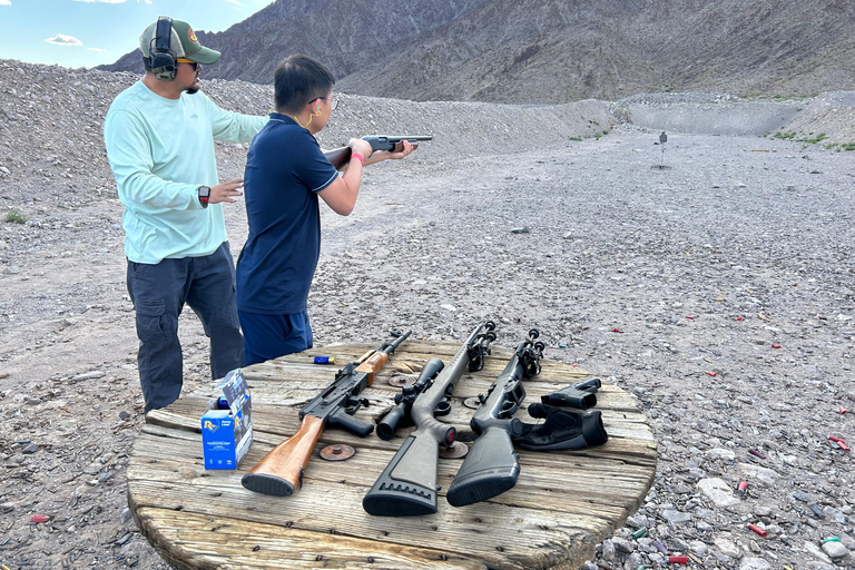 Las Vegas: Outdoor Shooting, Hoover Dam, and Mountain Trip Full-Auto Explosive Experience - 5 Gun Package