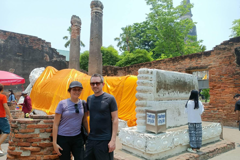 Ayutthaya Sunset Boat &amp; UNESCO-tempel: Flerspråkiga.Privat tur på franska