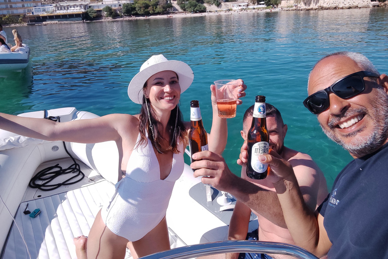 Cagliari: Devil’s Saddle Boat Tour with 4 Stops and Prosecco Cagliari: Sunset Boatour,Last Dive at Devil's Saddle eDrinks