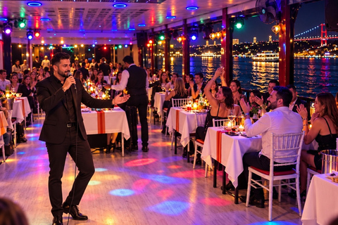 Istanbul: Bosphorus Dinner Cruise, Turkish Shows & DJ Party Birthday Celebration – VIP Table & Alcholic Drinks
