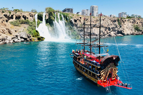 Atlantic Pirate Boat Tour to the Hidden Coves of Antalya Atlantic sunset boat tour with dinner & soft drinks
