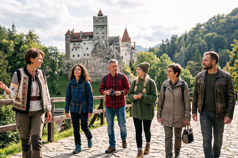 Bucharest-Dracula Castles, Peles-Cantacuzino-Brasov Day Tour COACH TOUR Audio guide in 24 languages