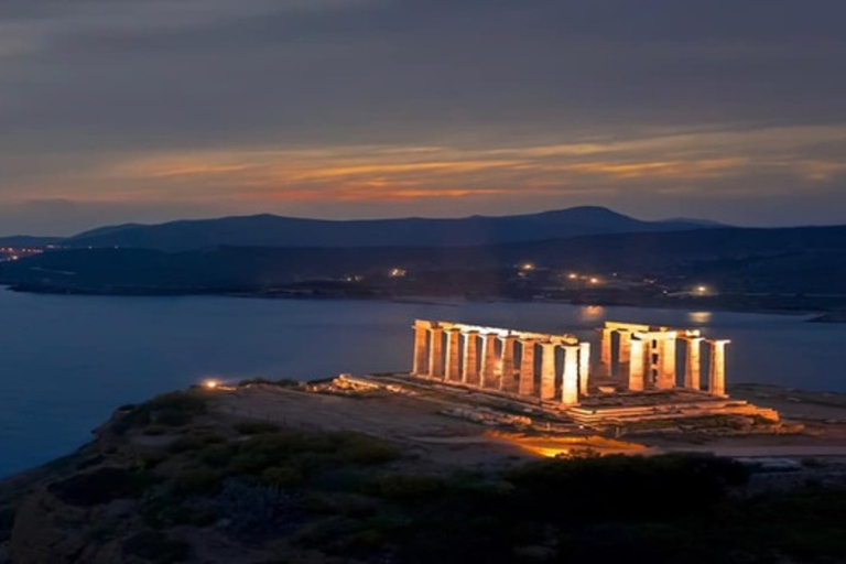 Cape Sounion Tour & Temple of Poseidon Sunset & Audio Tour Cape Sounion Mercedes Vito & Free Audio Tour (7 pers)