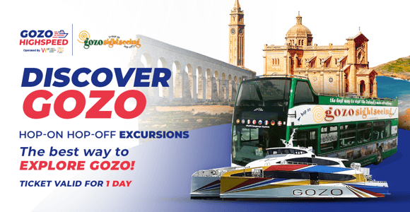 From Valletta: Catamaran Tour with Hop-On, Hop-Off Gozo Tour