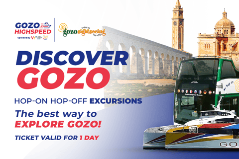 Explore Gozo - Highspeed catamaran + Hop on Hop off Tour