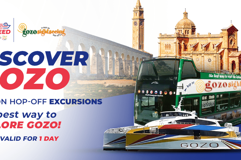 Explore Gozo - Highspeed catamaran + Hop on Hop off Tour