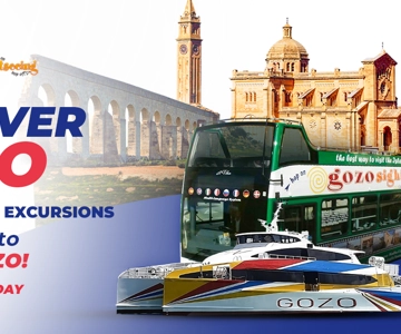 From Valetta: Catamaran Tour with Hop-On, Hop-Off Gozo Tour