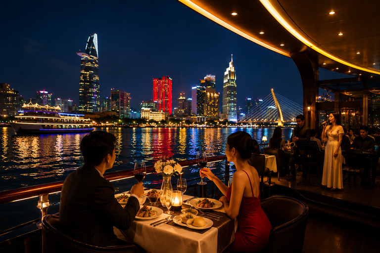 Ho Chi Minh City: Saigon River Dinner & Night Cruise Dinner On Cruise Without Hotel Transfer