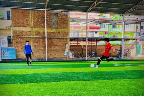 Local Football Game with Young Nepali Youths