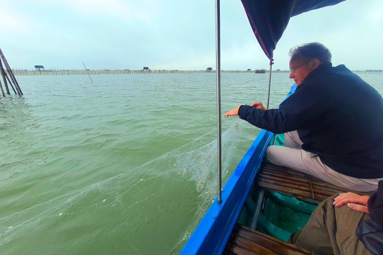 Excursion d'une journée à la lagune de Tam Giang et en bateau avec expérience de pêche