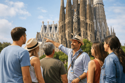 Barcelona in 1 Day: Sagrada Familia & Park Guell with Pickup Barcelona in 1 Day: Tour in Spanish