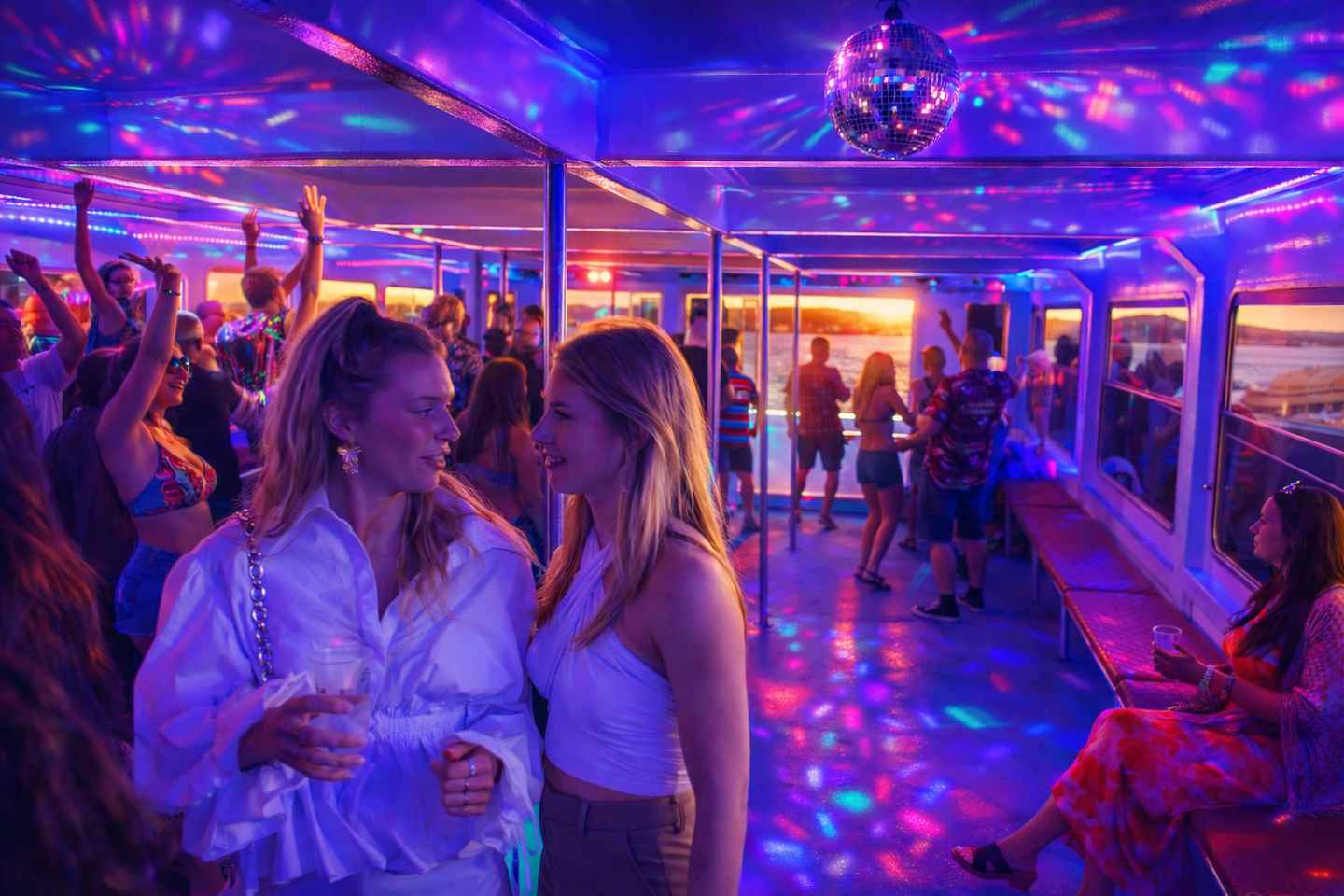 Lisbon: Sunset Boat Party Cruise with DJ and Open Bar
