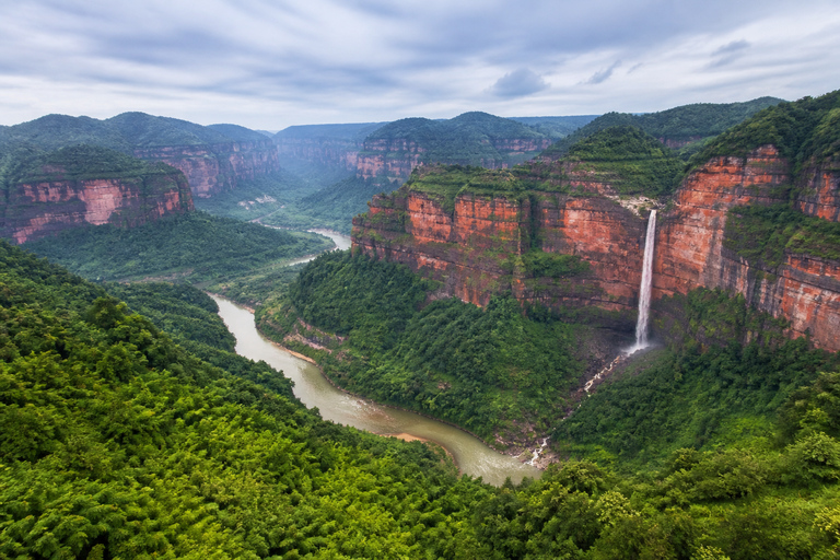 Guizhou: Chishui Danxia Scenic Area Tickets Chishui Waterfall: Shuttle + Elevator + Dome Cinema