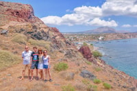 Santorini, traditionele sightseeing bus tour met OIA Sunset - Housity