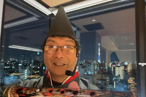 Tokio:flet z uchwytem na pałeczki,wybór,lekcja,występ na żywo