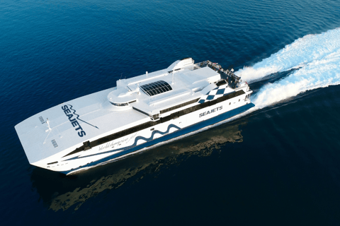 Santorin : traversée en ferry entre Santorin et MykonosBillet aller simple en ferry de Santorin à Mykonos